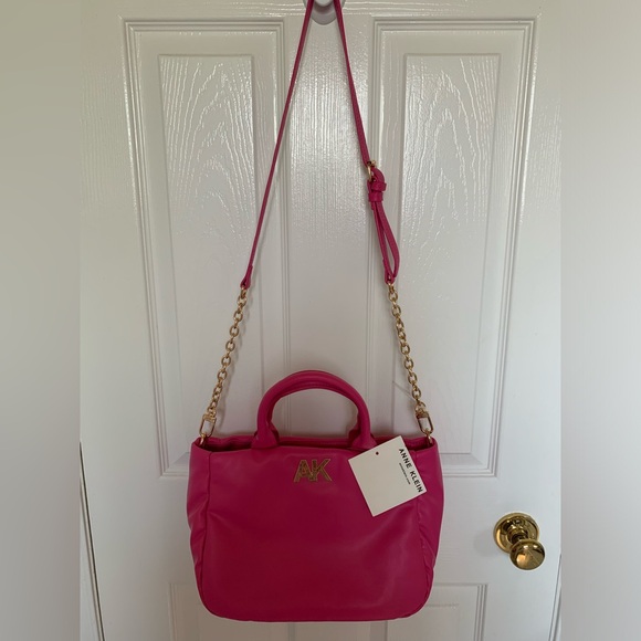 🩷Anne Klein Pink Satchel Purse Crossbody🩷 - Picture 4 of 14